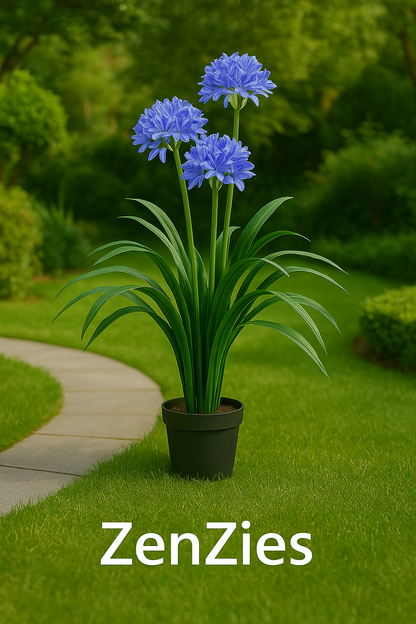 Agapanthus kunstplant buiten in de tuin - ZenZies!
